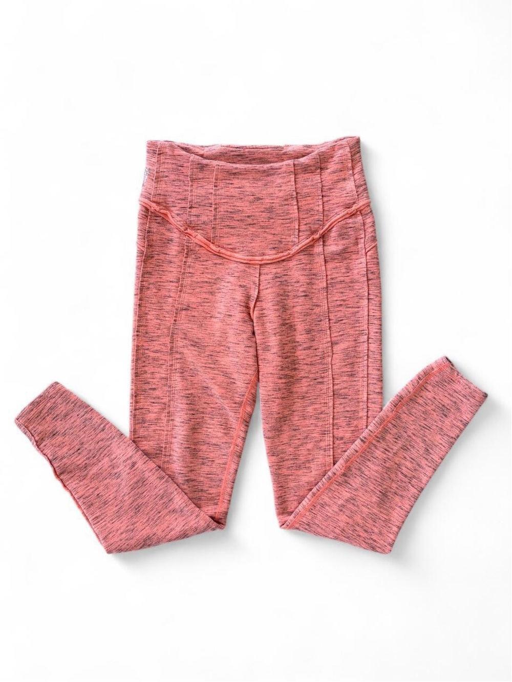 FP Movement Free People Kyoto Space Dye High Rise Leggings - Orange Coral S